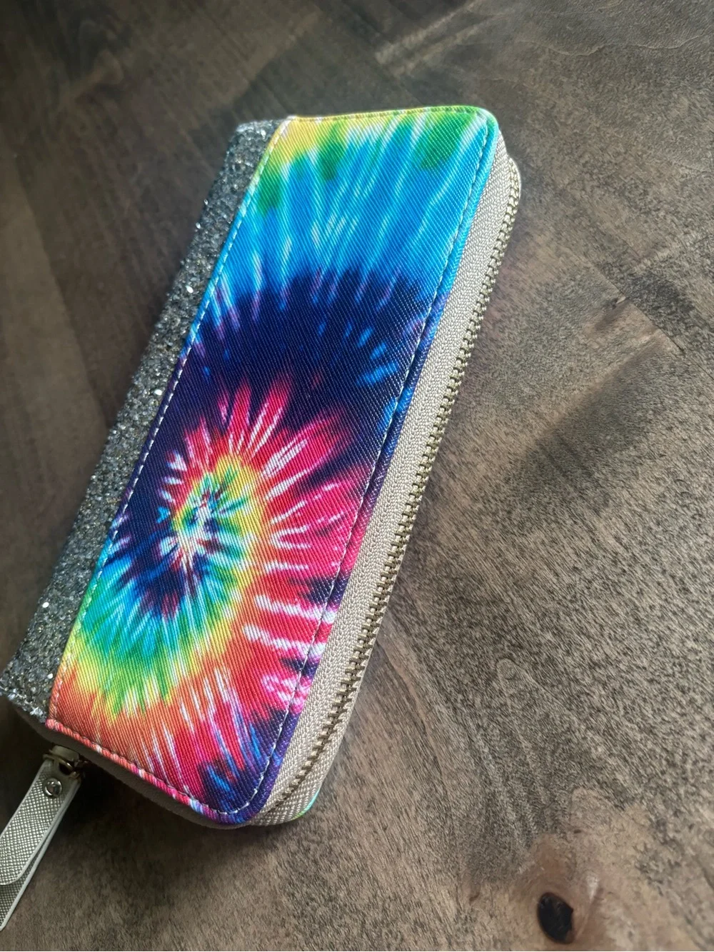 Kate Spade New York Tie-dye Glittered Zip Around Large Wallet